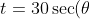 t = 30 \sec(\theta)